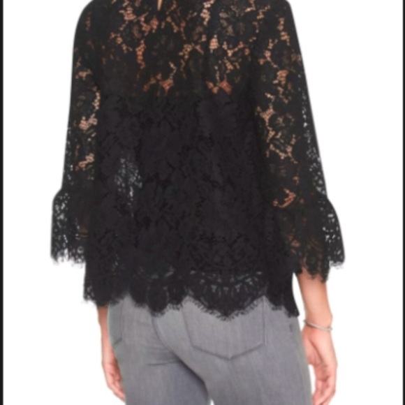 Banana Republic• Lace shell flounce bell sleeve cuff blouse extra small - Picture 6 of 8